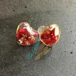 Handcrafted resin earrings are made with real dried roses, giving you a truly unique and timeless jewelry piece. available at Resinpk.com