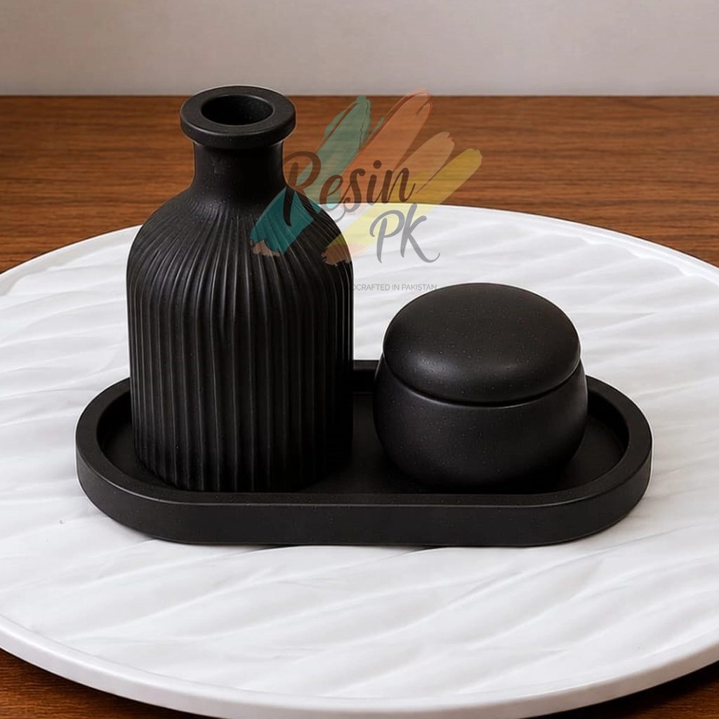 Pop decorative mini vase set Black