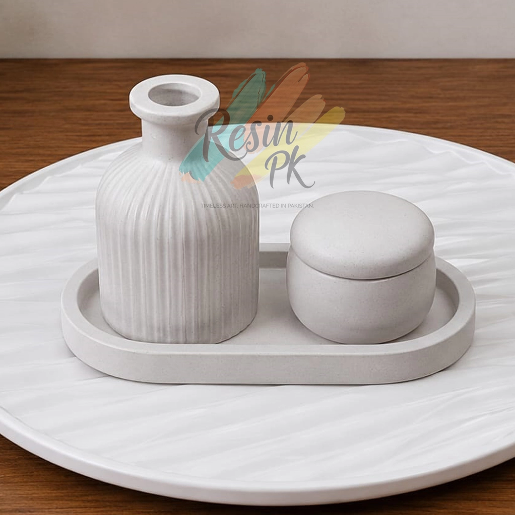 Pop decorative mini vase set White